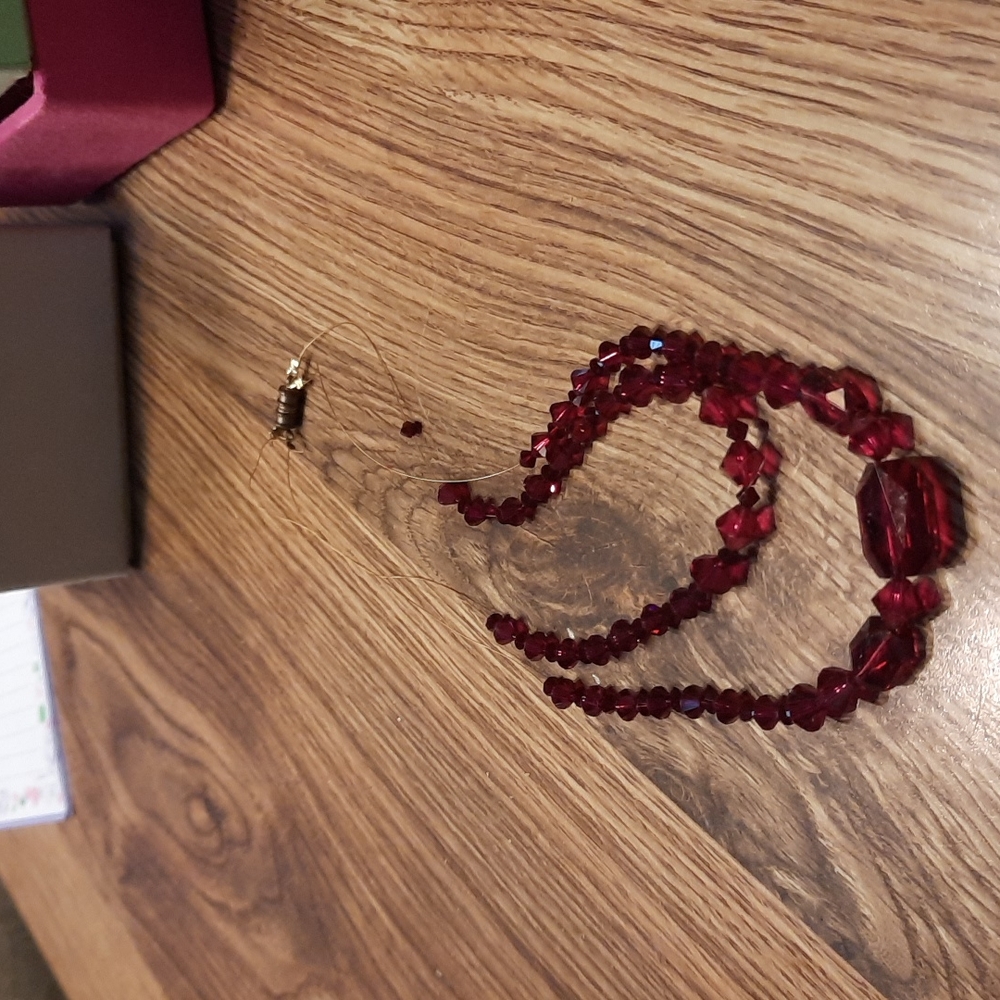 Swarovski crystal hand made necklace and earrings.